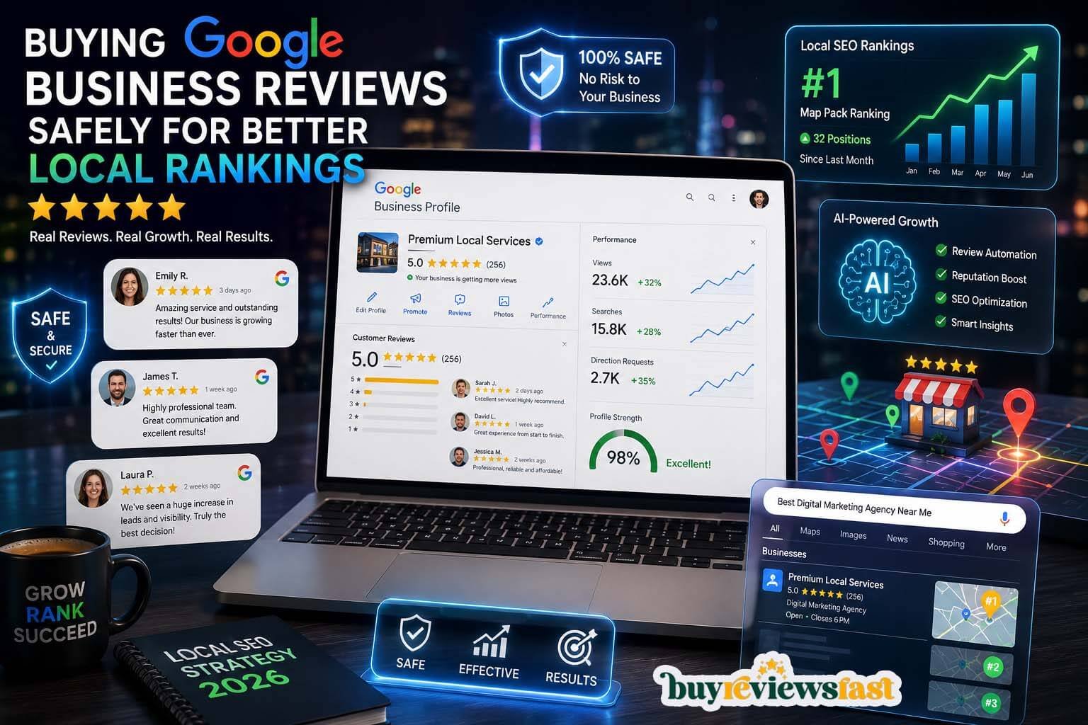 Buying Google Business Reviews Safely for Better Local Rankings